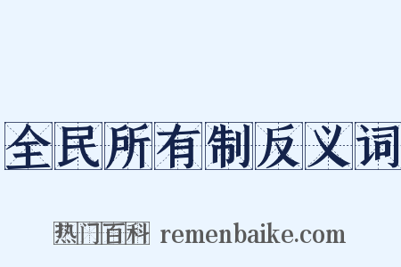 全民所有制反义词是什么意思的图片